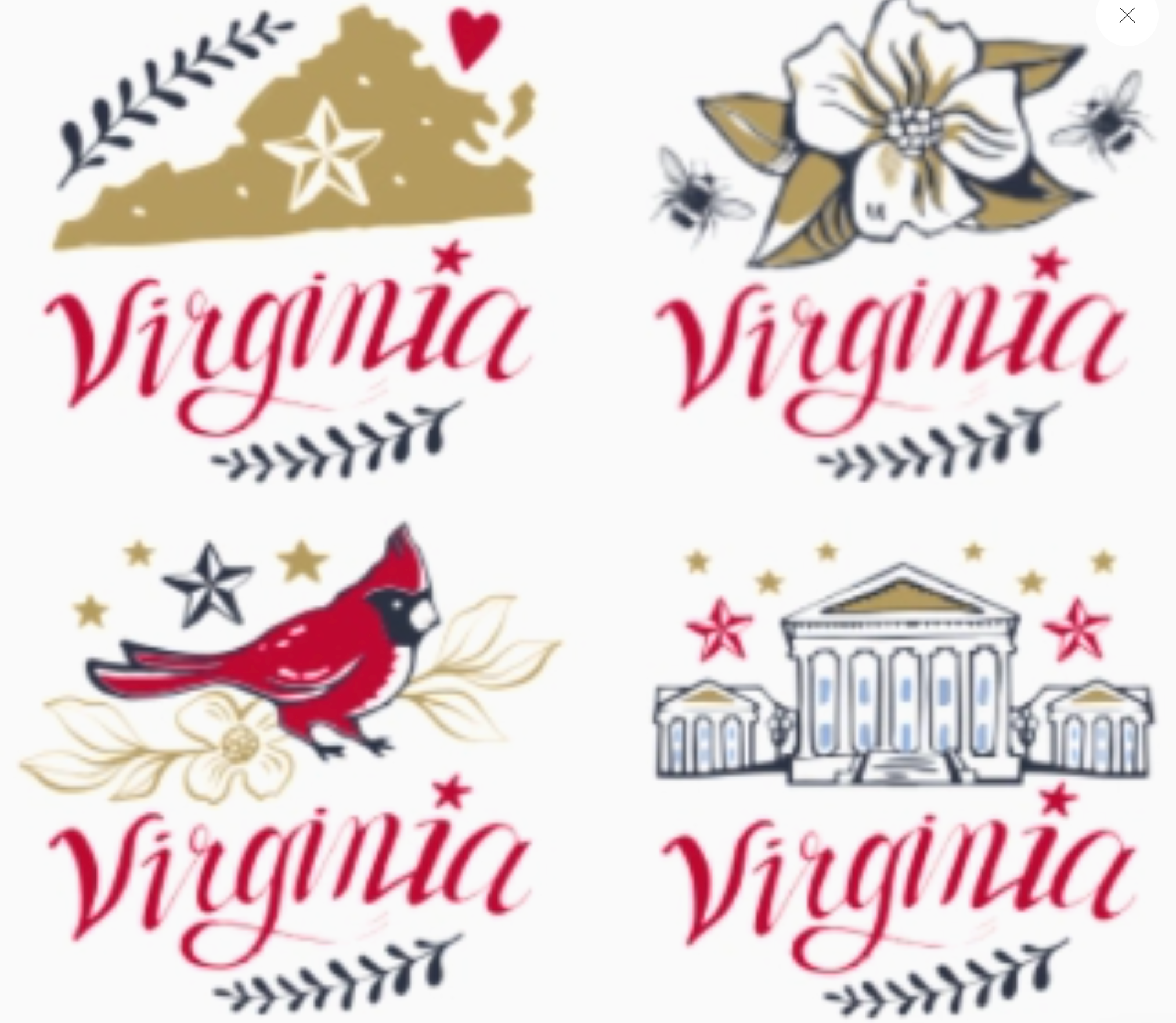 Virginia Love Coasters - Set of 4 | The Virginia Shop